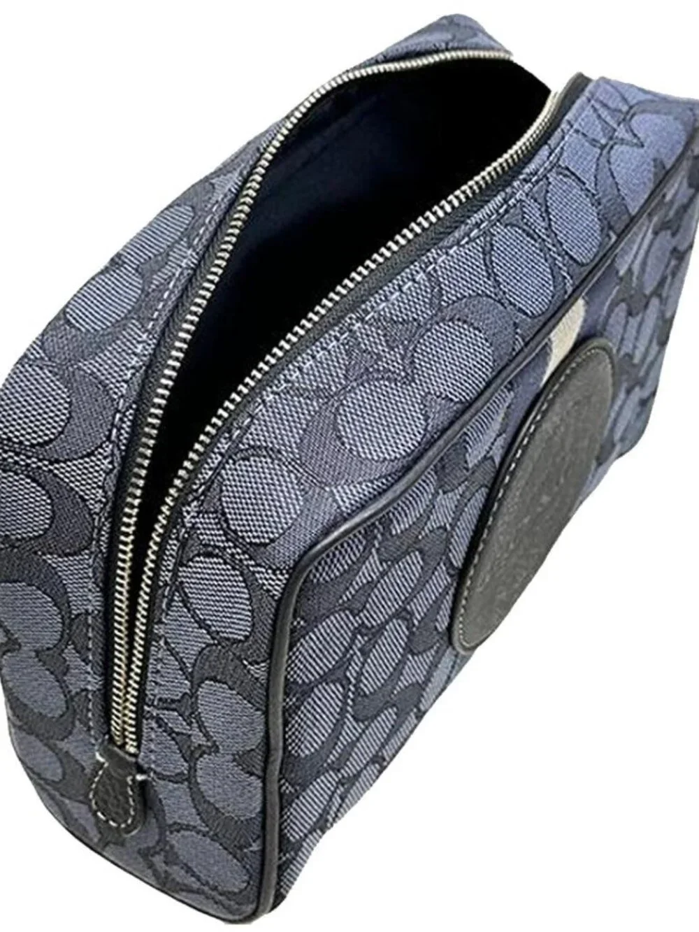 NWT Coach Dempsey Boxy Cosmetic Case 20 Blue Denim C9119